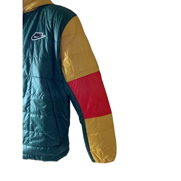Nike Synthetic Fill Zip Jacket Mens Large Swoosh Colorblock Multicolor Fleece - Picture 6 of 11